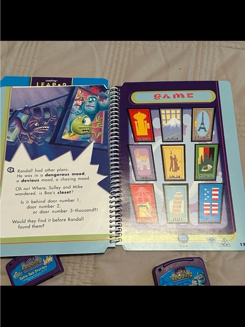 LEAP FROG Leap 2 Series SpongeBob, Monsters Inc., & Shrek Books & Cartridges!